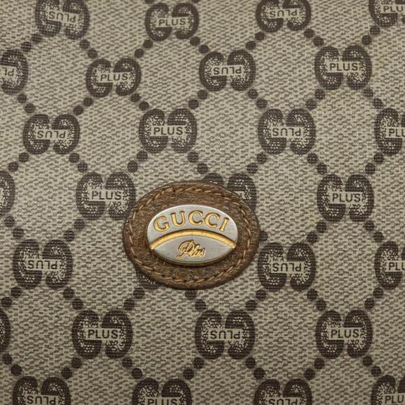 GUCCI GG Plus Supreme Shoulder Bag Pvc Beige Gold - Picture 14 of 16